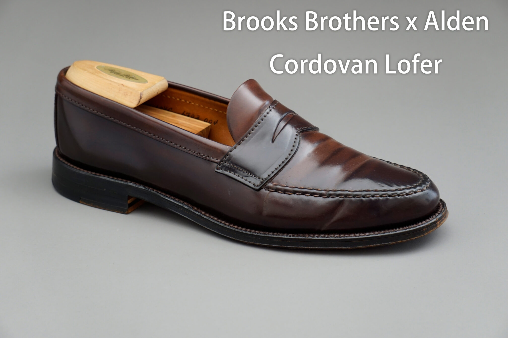 あ*う様 Alden Brooks Brothers コードバンアンラインド 1 100日後に履かれるAlden〜46日目:【外観レビュー】Brooks