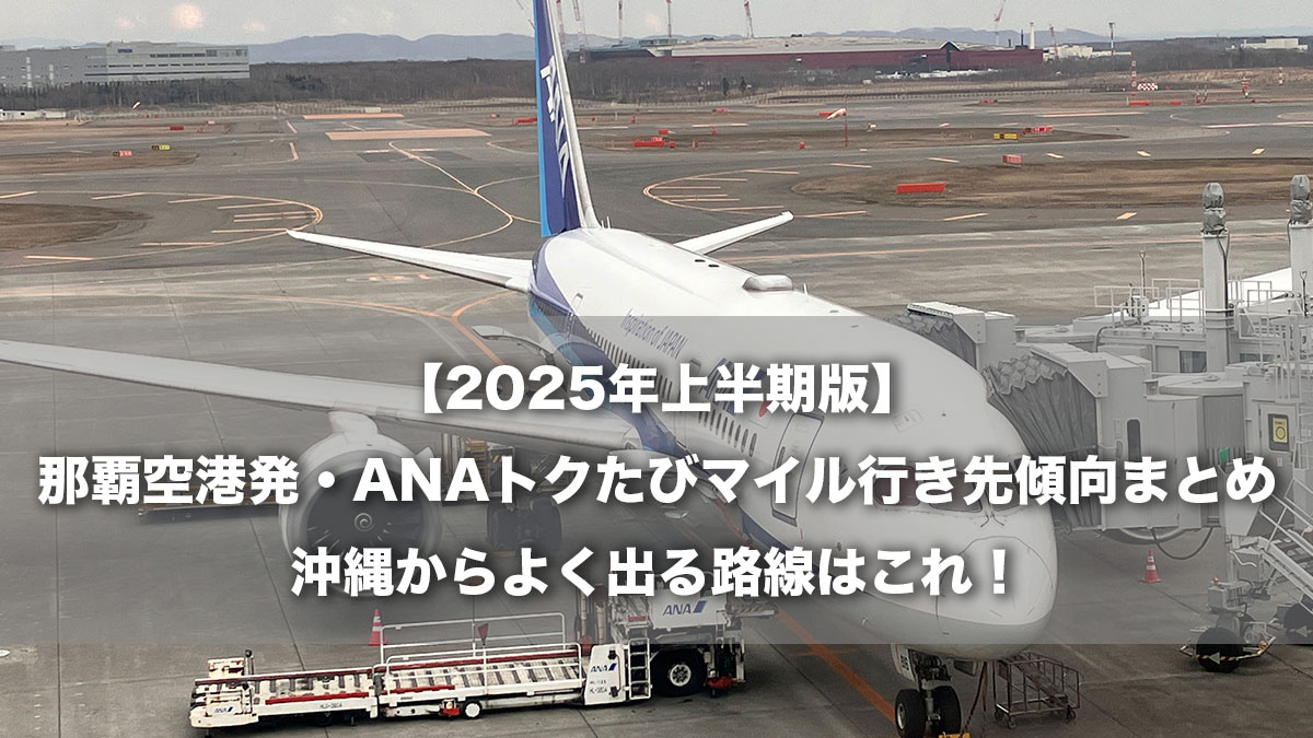 【2025年上半期版】那覇空港発・ANAトクたびマイル行き先傾向まとめ｜沖縄からよく出る路線はこれ！-新千歳空港に駐機するANA787