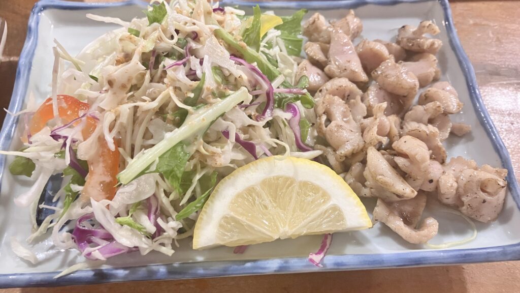 上ミノの塩焼き