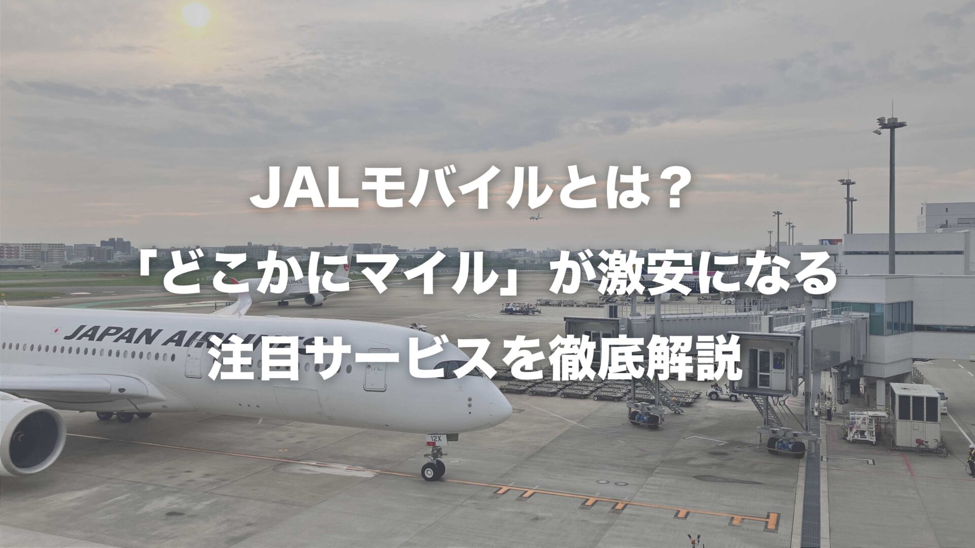JALモバイルとは？どこかにマイルが激安になる注目サービスを徹底解説-福岡空港に駐機するJAL航空機